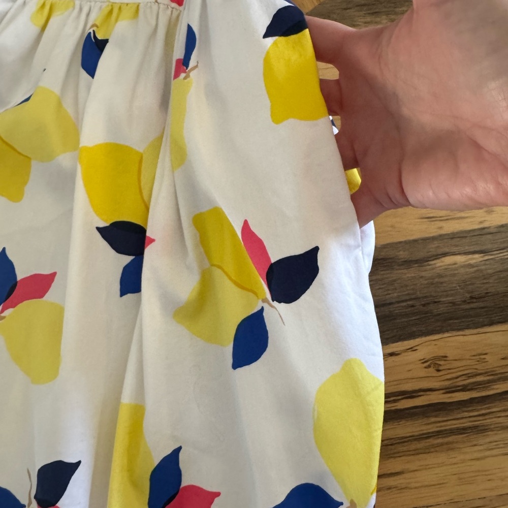 Kate spade cotton sleeveless lemon zest tuxedo shirt dress sleeveless - Picture 8 of 10